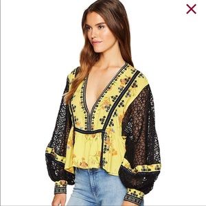 Free People Boogie All Night Blouse Size Small